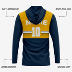 Custom Softball T-Shirt Hoodie in Blue/Yellow for Men/Women - K2 Sportswear | Custom Sports Uniforms & Apparels - K2 Sportswear