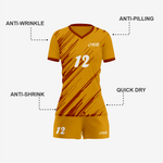 Team Ready Custom Golden Volleyball Uniform Set - K2 Sportswear | Custom Sports Uniforms & Apparels - K2 Sportswear