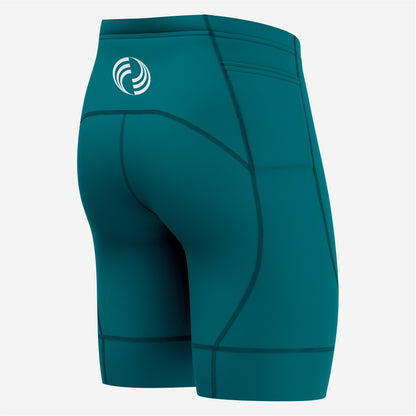 Midnight Green Custom Cycling Shorts for Men - Pro Fit