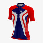 Personalized Women's Cycling Set – Red & Blue - K2 Sportswear | Custom Sports Uniforms & Apparels - K2 Sportswear