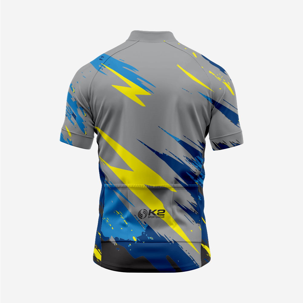 Men's Gray Cycling Jersey and Shorts Set Pro Fit