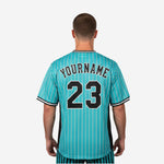 Custom Baseball Jersey - Pinstripe Full Button Jersey Team Name & Number