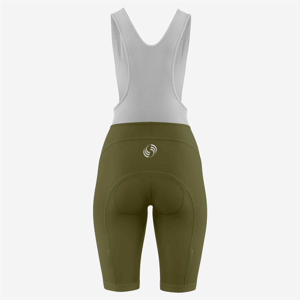 Personalized Army Green Women’s Cycling Bib Shorts