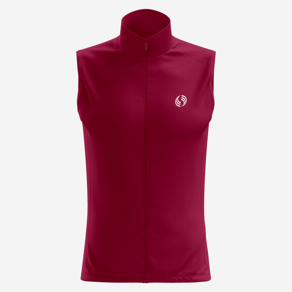 Herren Ärmelloses Radtrikot in Bordeaux
