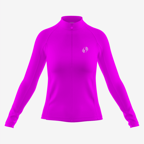 Magenta Women's Cycling Jersey – Long Sleeve, Pro Performance - K2 Sportswear | Custom Sports Uniforms & Apparels - K2 Sportswear