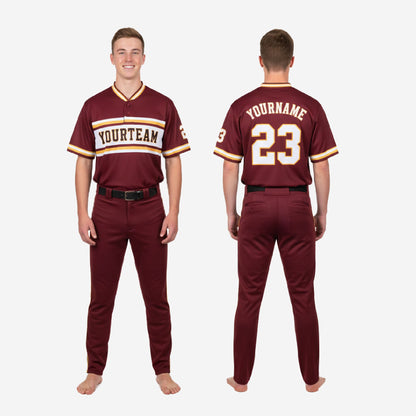 Custom Youth Baseball Jersey & Pants - V-Neck Uniform Team Name Number
