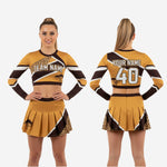 Long Sleeve Cheerleading Uniform Set - Custom Crop Top & Skirt for Youth & All-Star Teams