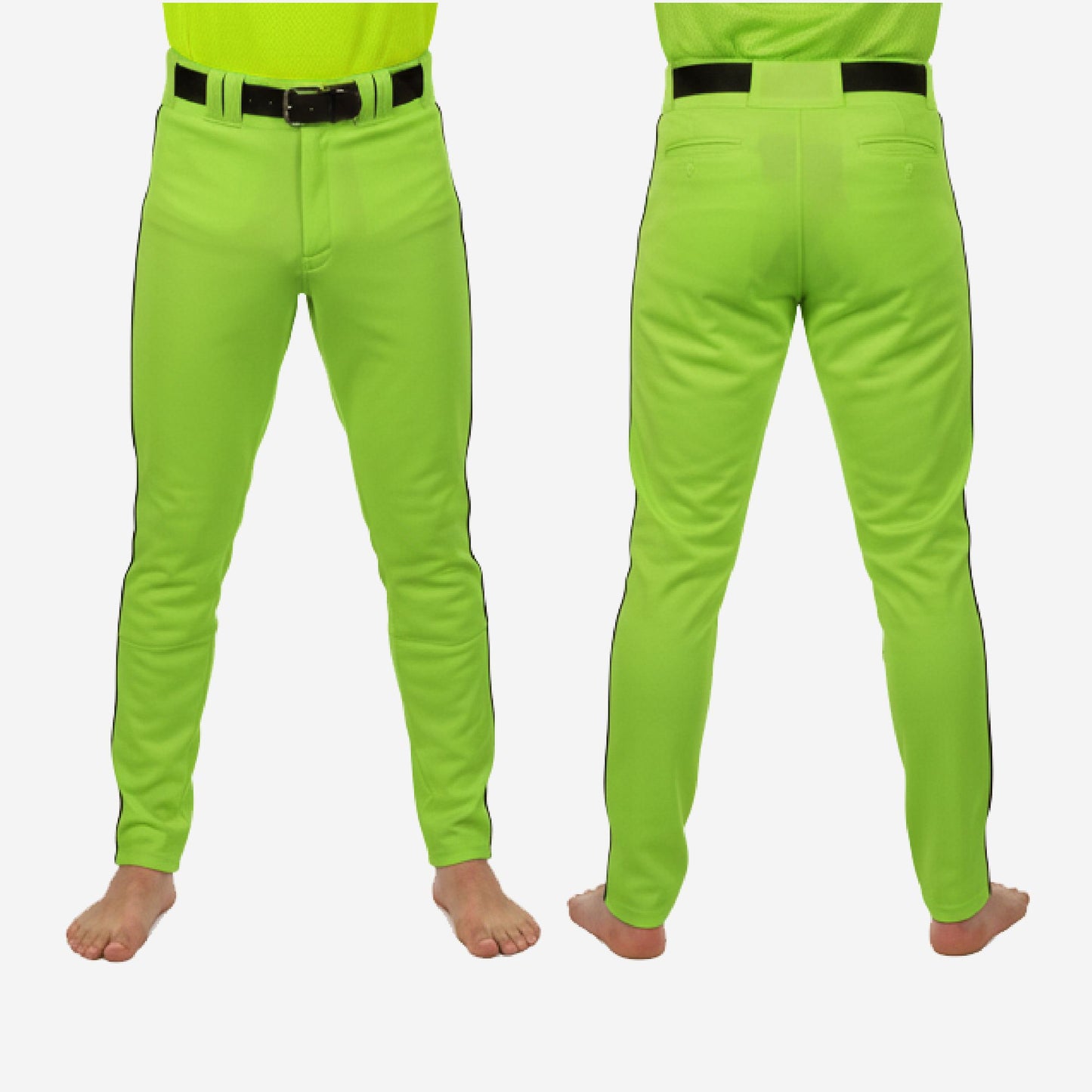 Custom Baseball Pants - Custom Team Colors Baseball Uniform Pants in Apple Green