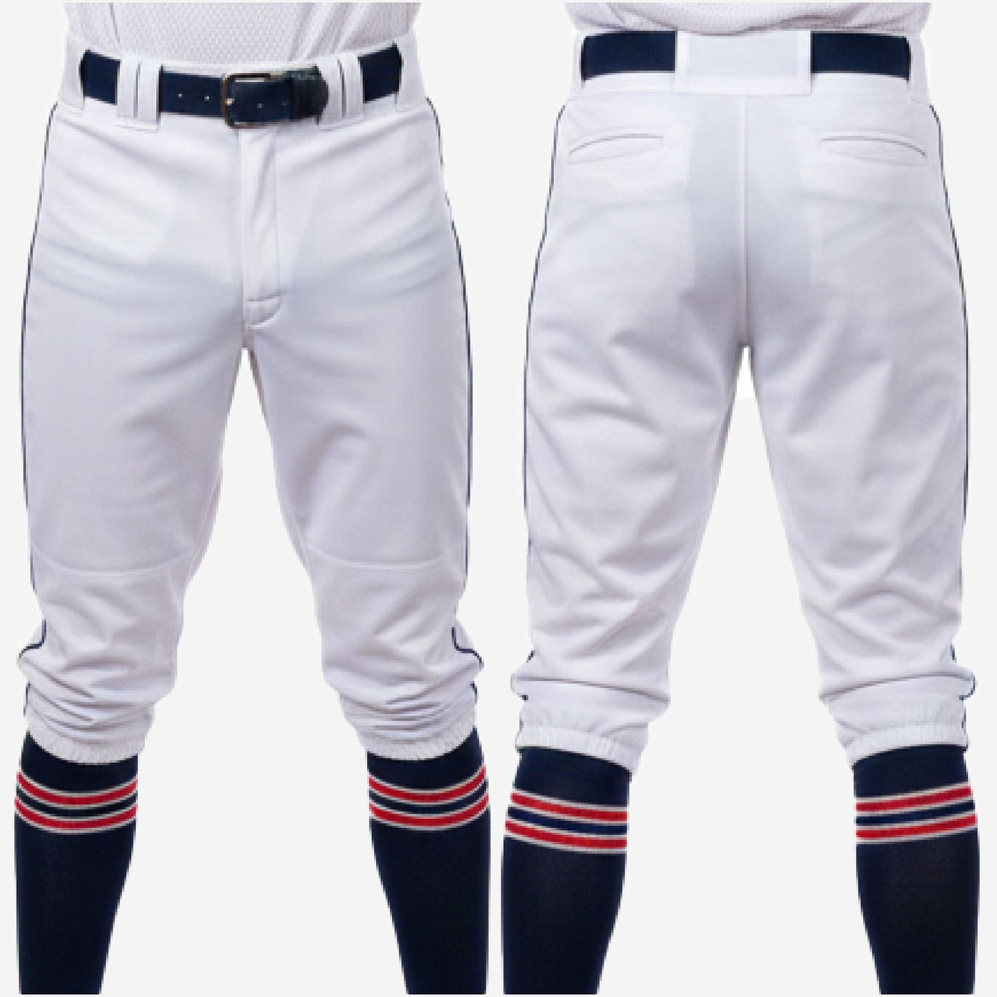 Custom Baseball Knicker Pants - Piped Baseball Uniform Knickers Team Colors