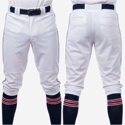 Custom Baseball Knicker Pants - Piped Baseball Uniform Knickers Team Colors