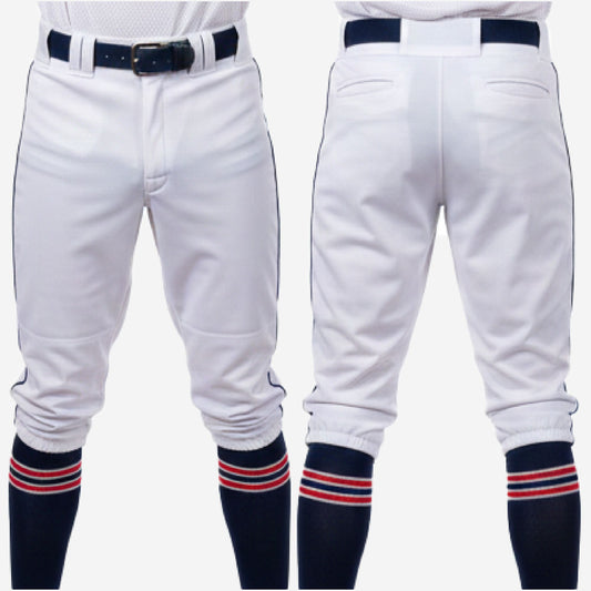 Custom Baseball Knicker Pants - Piped Baseball Uniform Knickers Team Colors
