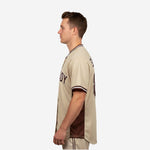 Custom Baseball Jersey in Beige - Youth & Adult Full Button Team Name Number Jersey