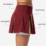 Personalized Cheer Competition Skirt - Custom Design Skirt Red Brown