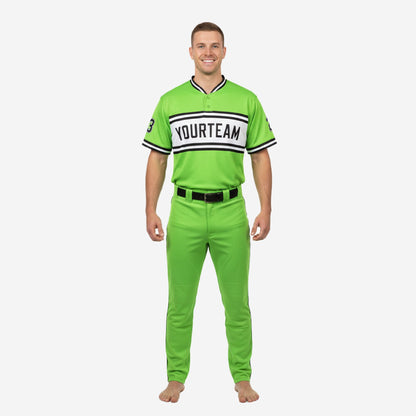 Personalized Baseball Team Uniform - Custom Jersey & Pants Set in Yellow Green