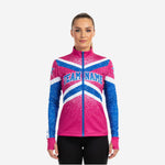 Youth & Adult Long Sleeve Cheer Top - Personalized Pink Blue Team Uniform