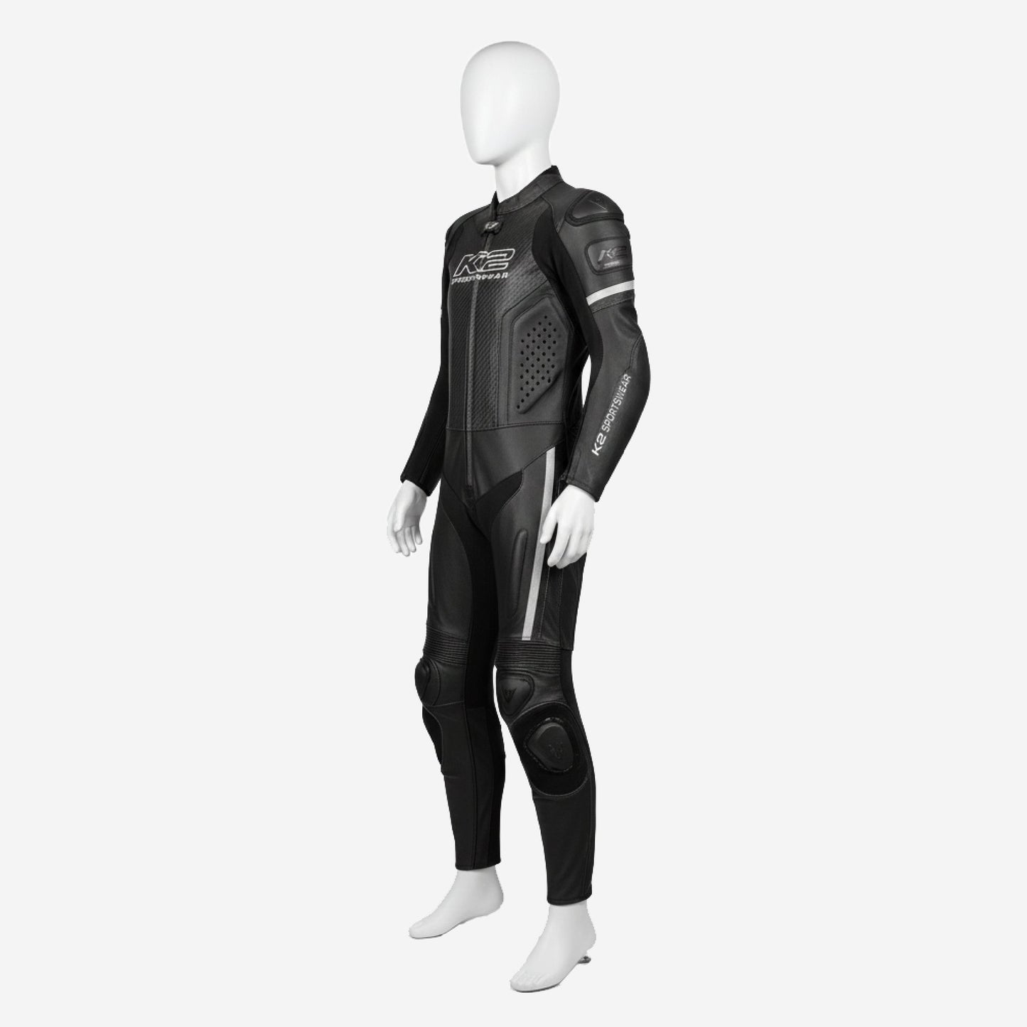 Personalized Motorbike Leather Suit in Black - Custom Racing One Piece Track Suit