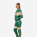 Personalized Cheer Tracksuit in Green - Custom Varsity Bomber Jacket & Pants Set