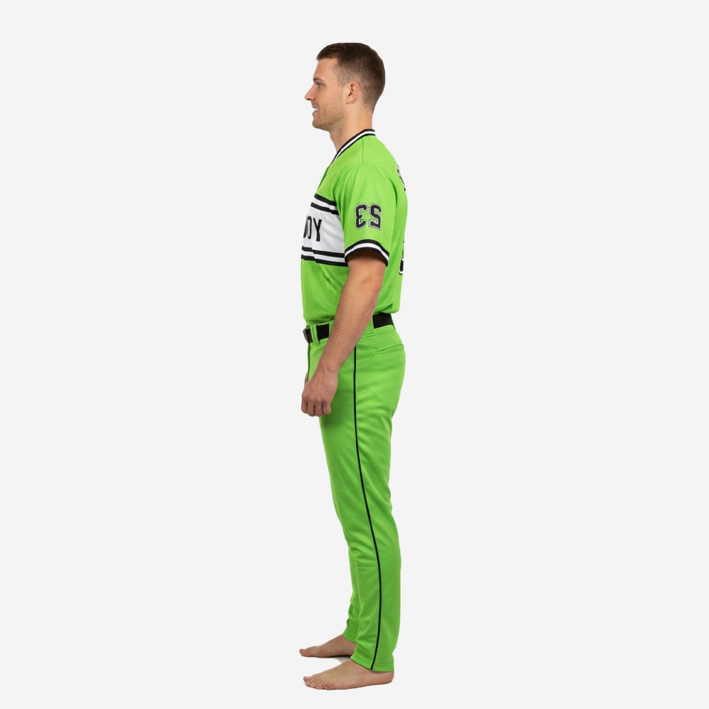 Personalized Baseball Team Uniform - Custom Jersey & Pants Set in Yellow Green