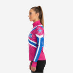 Youth & Adult Long Sleeve Cheer Top - Personalized Pink Blue Team Uniform