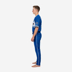 Custom Youth Baseball Jersey & Pants - V-Neck Uniform Team Name Number in Blue