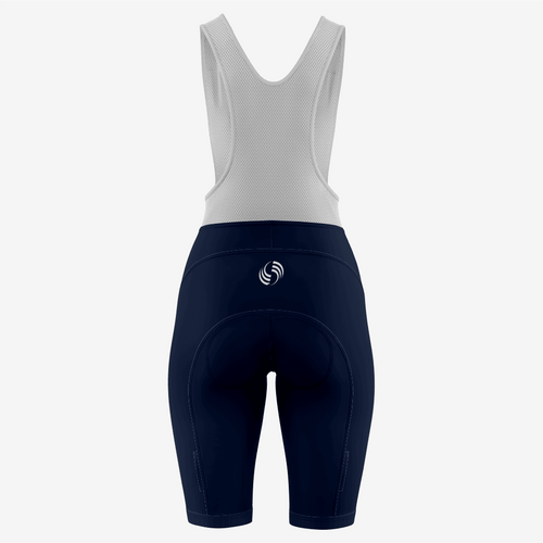 Custom Dark Blue Women's Cycling Bib Shorts – Perfect Fit - K2 Sportswear | Custom Sports Uniforms & Apparels - K2 Sportswear