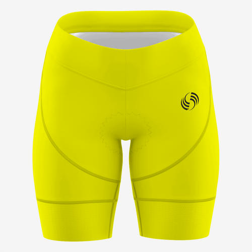 Custom Yellow Women's Cycling Shorts – Perfect Fit - K2 Sportswear | Custom Sports Uniforms & Apparels - K2 Sportswear