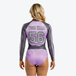Custom Cheerleading Uniform Bodysuit - Purple Sublimation Print