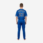 Custom Youth Baseball Jersey & Pants - V-Neck Uniform Team Name Number in Blue