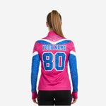 Youth & Adult Long Sleeve Cheer Top - Personalized Pink Blue Team Uniform