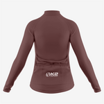 Custom Dark Brown Women's Long Sleeve Bicycle Jersey - K2 Sportswear | Custom Sports Uniforms & Apparels - K2 Sportswear