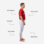 Custom Baseball Uniform Red - Complete Jersey & Pants Set Team Name Number