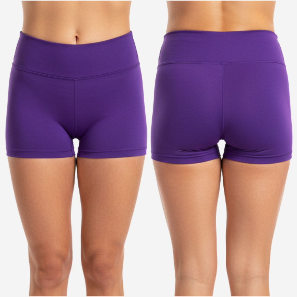 Personalized Cheer Team Shorts - Custom Boy Cut Athletic Performance Shorts Purple