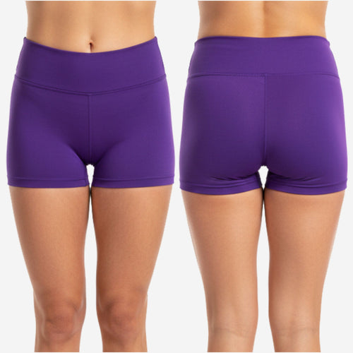 Personalized Cheer Team Shorts - Custom Boy Cut Athletic Performance Shorts Purple