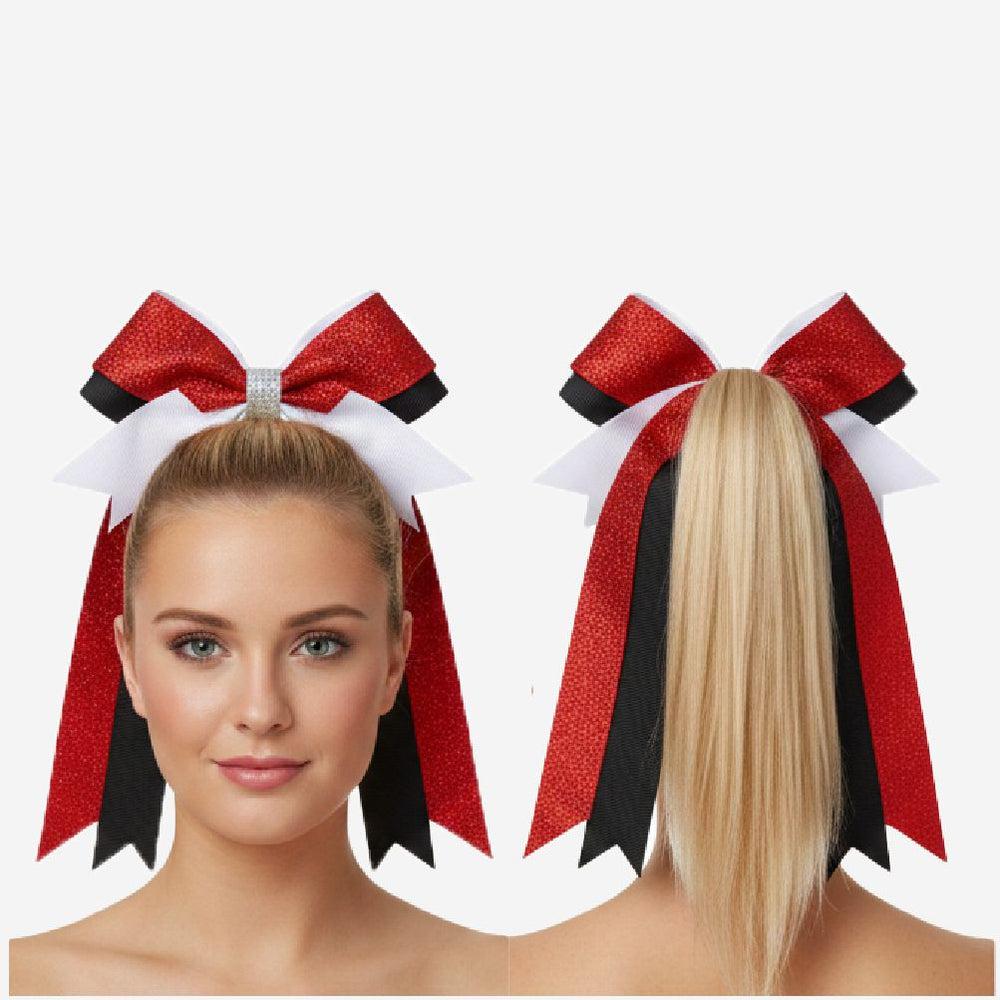 Custom Cheerleading Hair Bow - Cheer Bow with Streamers