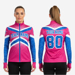 Youth & Adult Long Sleeve Cheer Top - Personalized Pink Blue Team Uniform