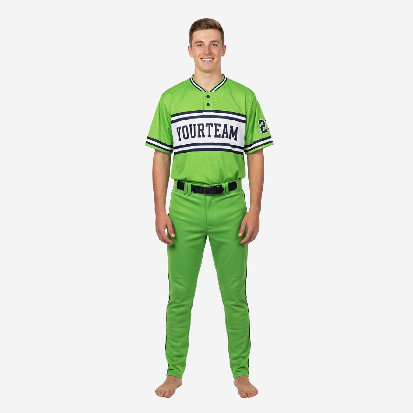 Personalized Youth Baseball Uniform - Custom Jersey & Pants Team Name Number in Pistachio