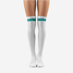 Custom Cheerleading Socks - Knee High Socks with Striped Cuff Team Colors