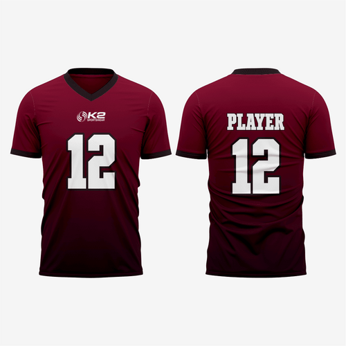 Personalized Maroon Football Fan Jersey for Men & Women