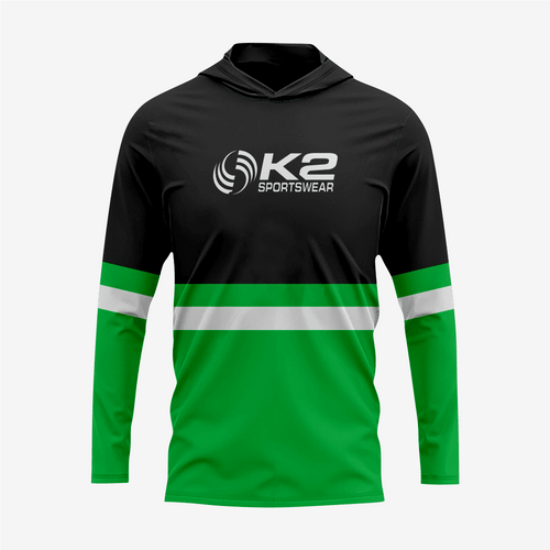 Personalized Softball T-Shirt Hoodie in Green/Black for Men/Women - K2 Sportswear | Custom Sports Uniforms & Apparels - K2 Sportswear