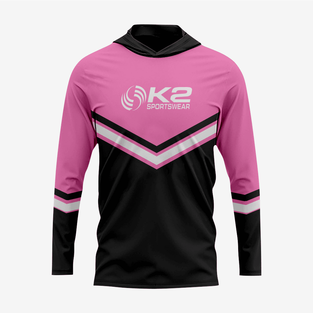 Custom Softball Hoodie T-Shirt in Pink/Black für Herren/Damen