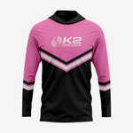 Custom Softball T-Shirt Hoodie in Pink/Black for Men/Women - K2 Sportswear | Custom Sports Uniforms & Apparels - K2 Sportswear