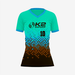 Custom Paris Green/Brown Softball V-Neck Jersey for Men/Women - K2 Sportswear | Custom Sports Uniforms & Apparels - K2 Sportswear