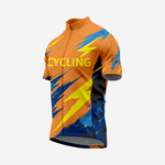 Men’s Short Sleeve Cycling Jersey for Road and Racing - Orange - K2 Sportswear | Custom Sports Uniforms & Apparels - K2 Sportswear
