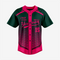 Custom Ruby/Green Softball Full Button Jersey – Men & Women
