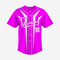 Custom Magenta Softball Full Button Jersey – Men & Women