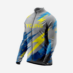 Men’s Long Sleeve Cycling Jersey and Bib Shorts Set - Dark Gray - K2 Sportswear | Custom Sports Uniforms & Apparels - K2 Sportswear