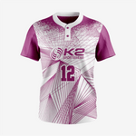 Men/Women Custom Softball 2 Button Uniform in Pale Red Violet - K2 Sportswear | Custom Sports Uniforms & Apparels - K2 Sportswear