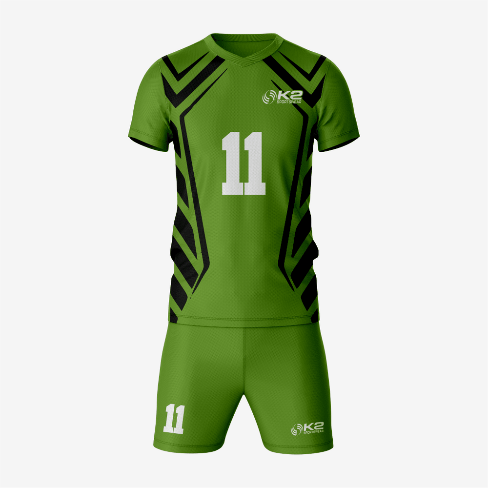 Green/Black Custom Volleyball Uniform Set for Teams