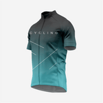 Premium Men's Cycling Short Sleeve Jersey in Cyan - K2 Sportswear | Custom Sports Uniforms & Apparels - K2 Sportswear