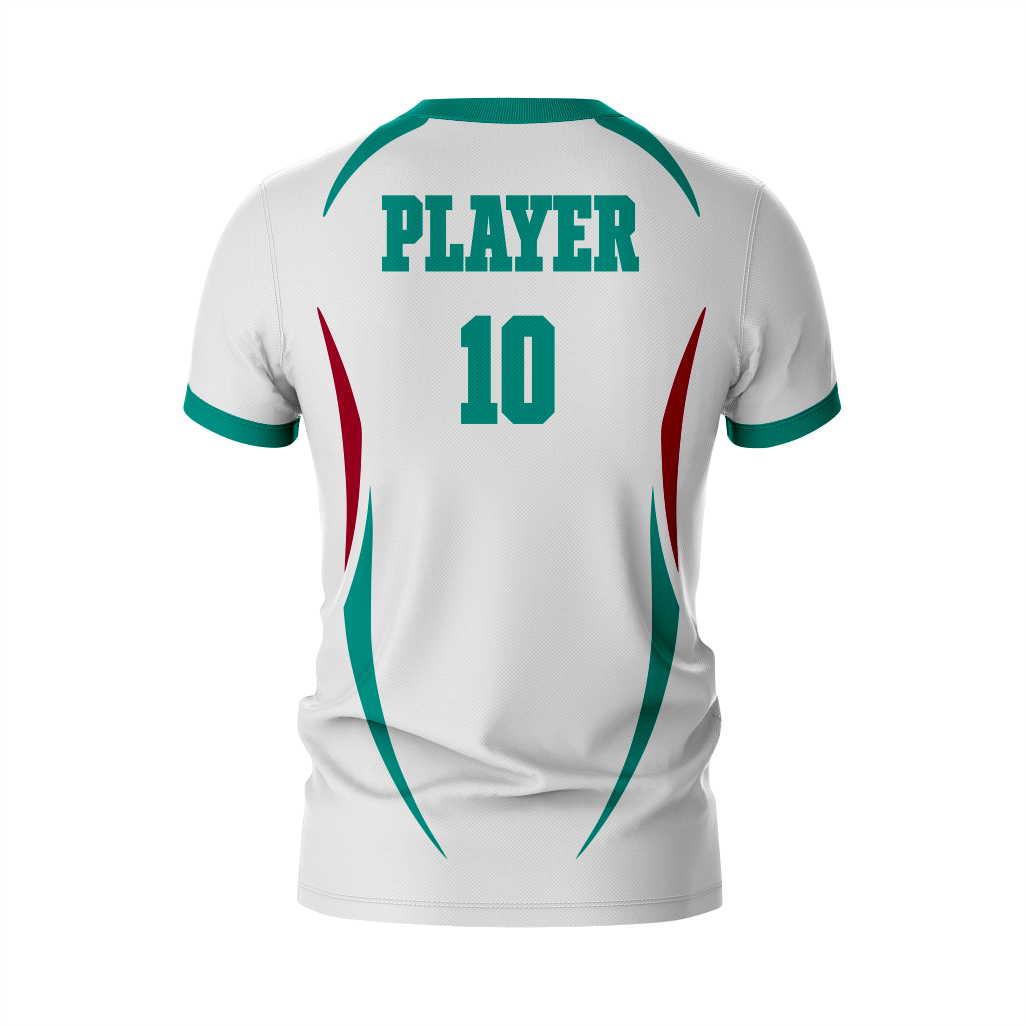 White and Teal Green Soccer Uniform – Perfect for Teams